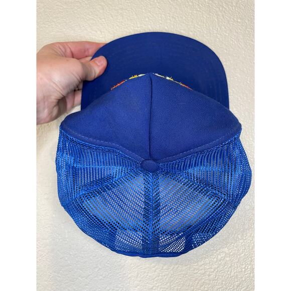 VTG New Era 100 Anniversary Dodger’s Blue Snap Back Trucker Baseball Hat Med-Lg - Picture 9 of 12